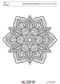 Mandala boyama sayfaları